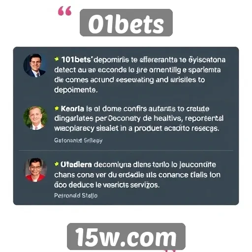 Depoimentos de usuários da plataforma 01bets